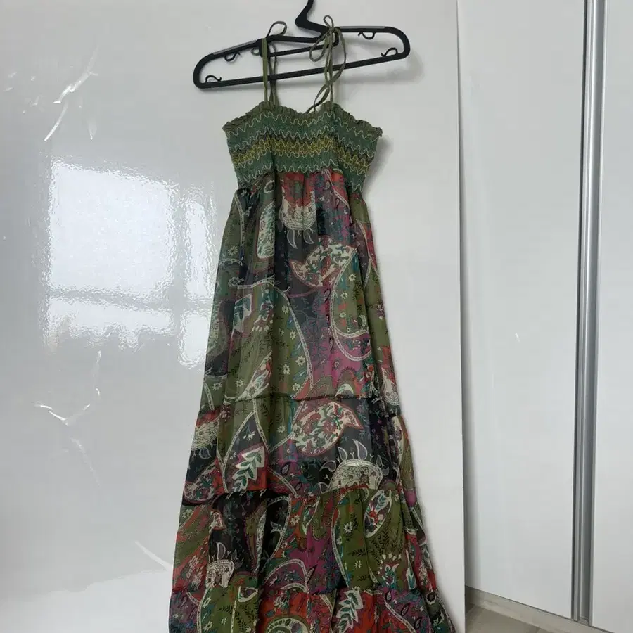 bohemian green dress 보헤미안 그린 드레스