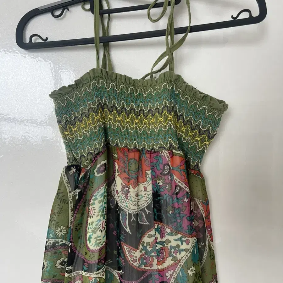 bohemian green dress 보헤미안 그린 드레스