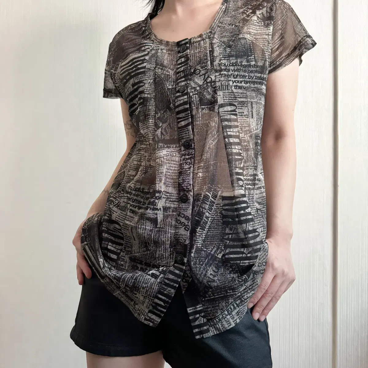 Newspaper printing mesh top