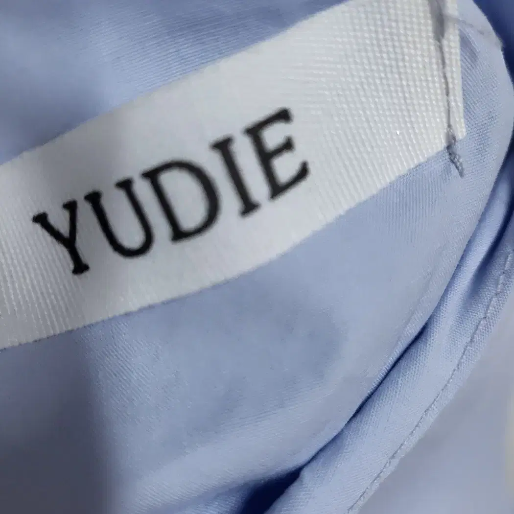 yudie 여성 스카이블루 오버핏 퍼프 롱 원피스 77