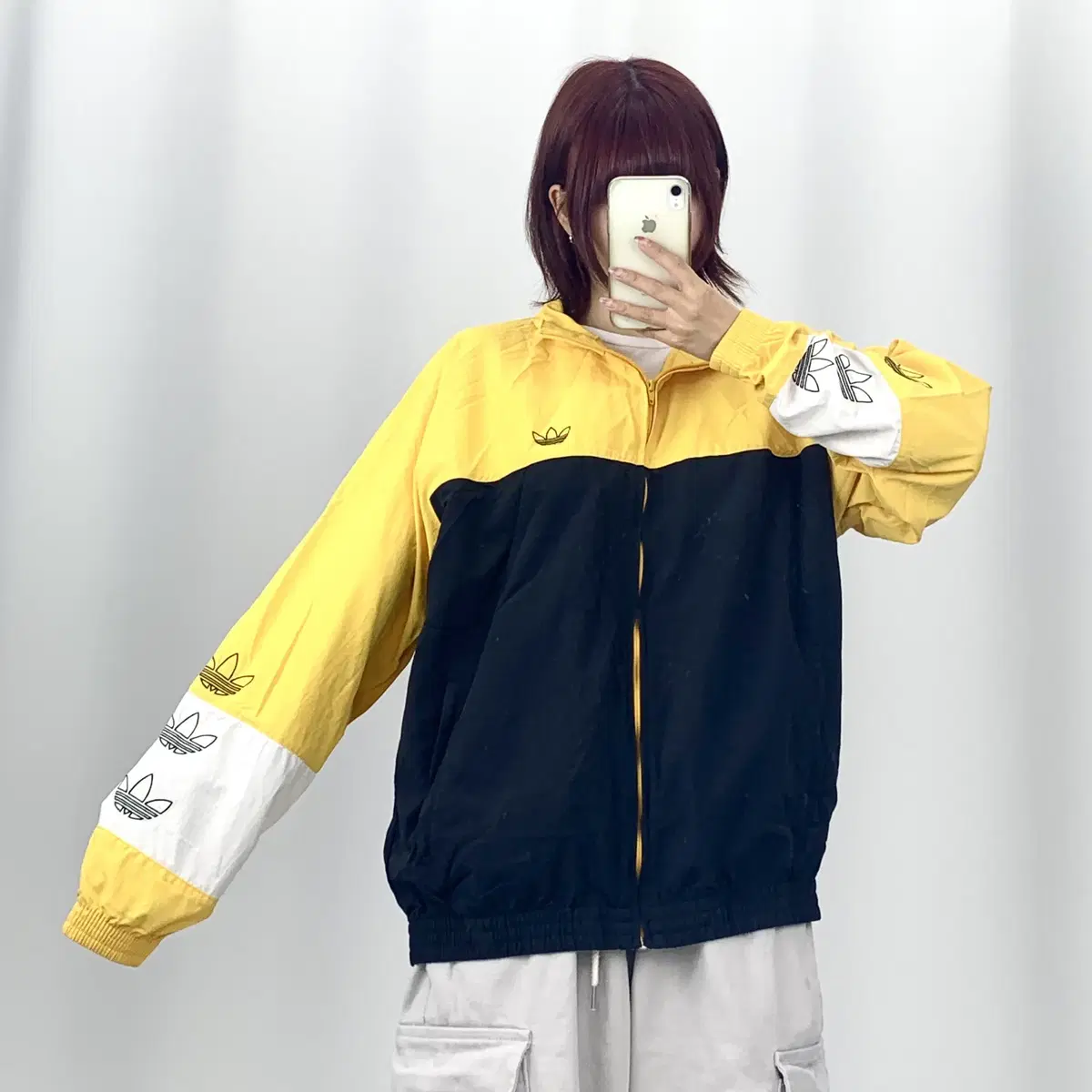 [2XL] Adidas Colorblock Track Jacket - Yellow-Black for Men and Women