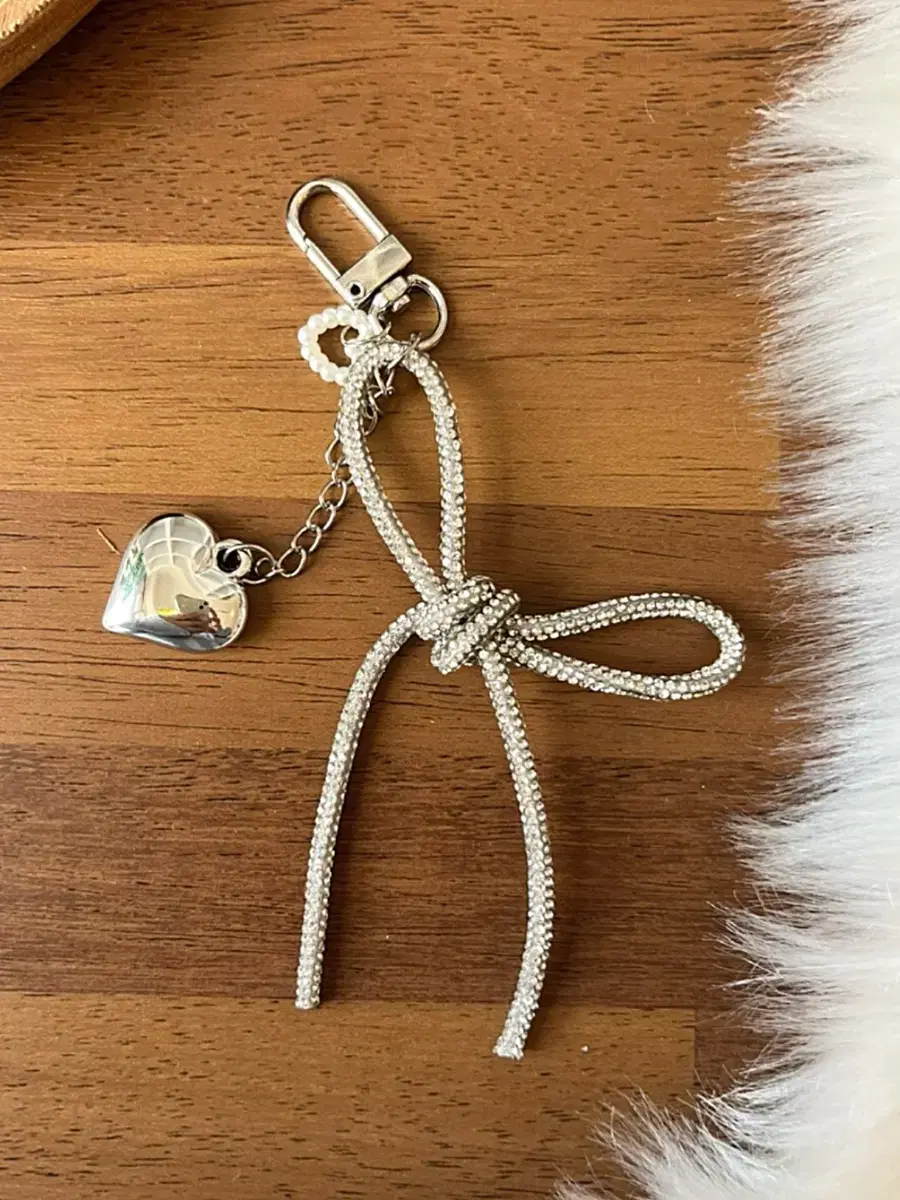 Blank Ribbon keyring Valencore Heart