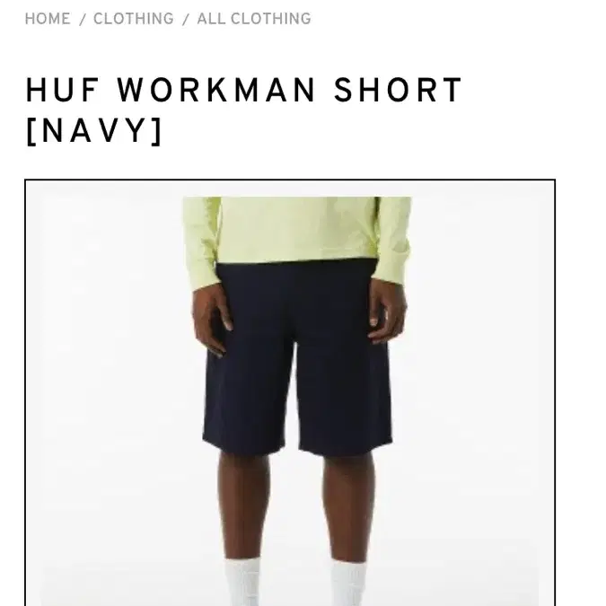 Huf 허프코리아 workman short 반바지 쇼츠 네이비 S