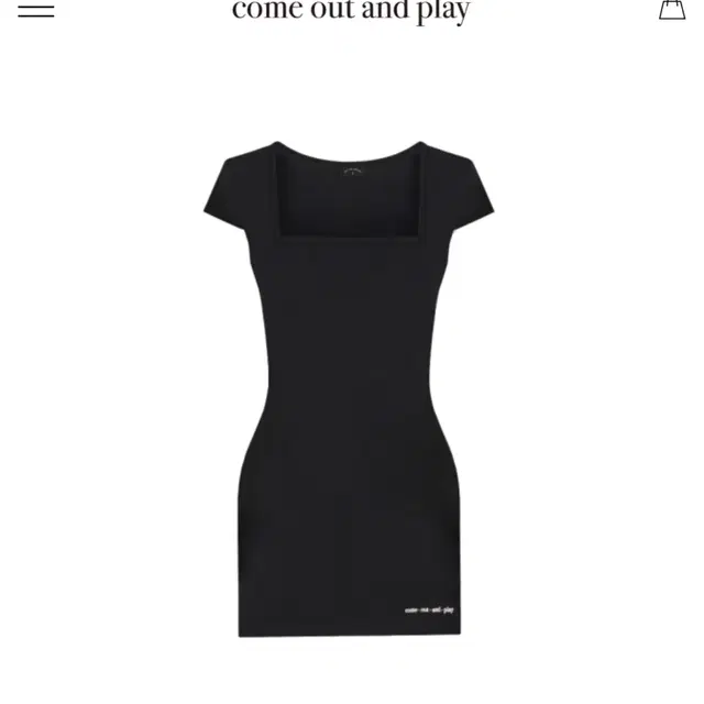 coap Basic logo square neck dress