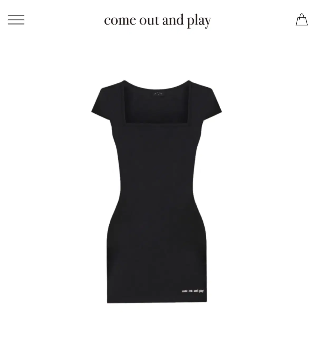 coap Basic logo square neck dress