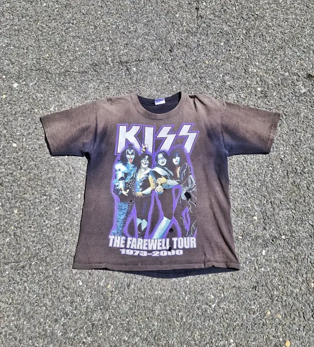 빈티지 KISS Farewell Tour 반팔 티셔츠