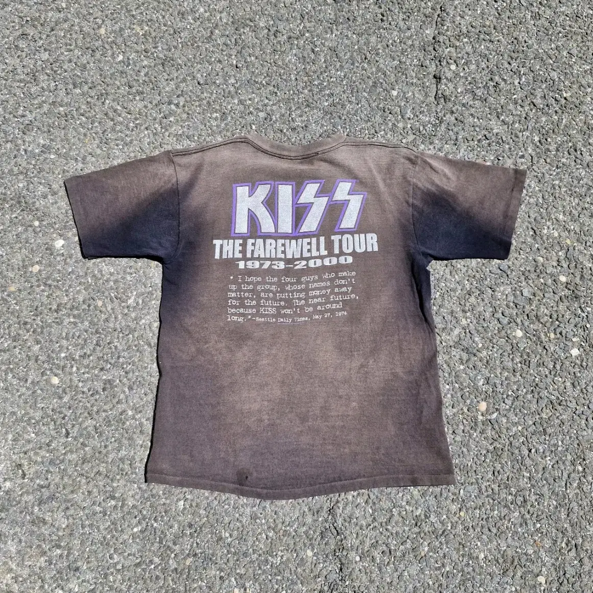 빈티지 KISS Farewell Tour 반팔 티셔츠