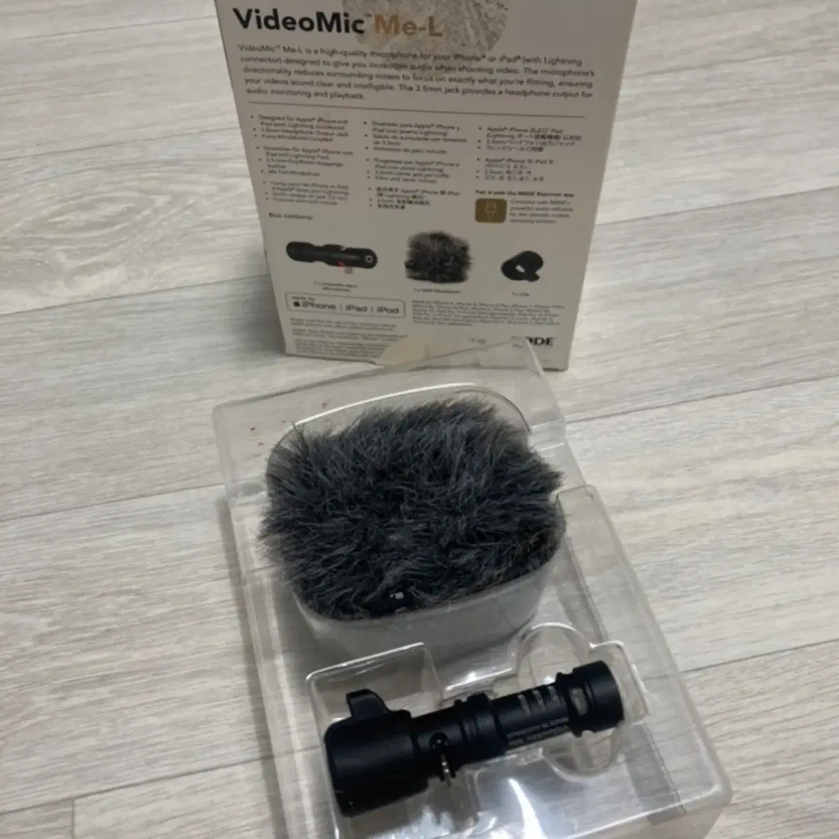 RODE VideoMic Me-L  아이폰 용 수음 마이크 팝니다.