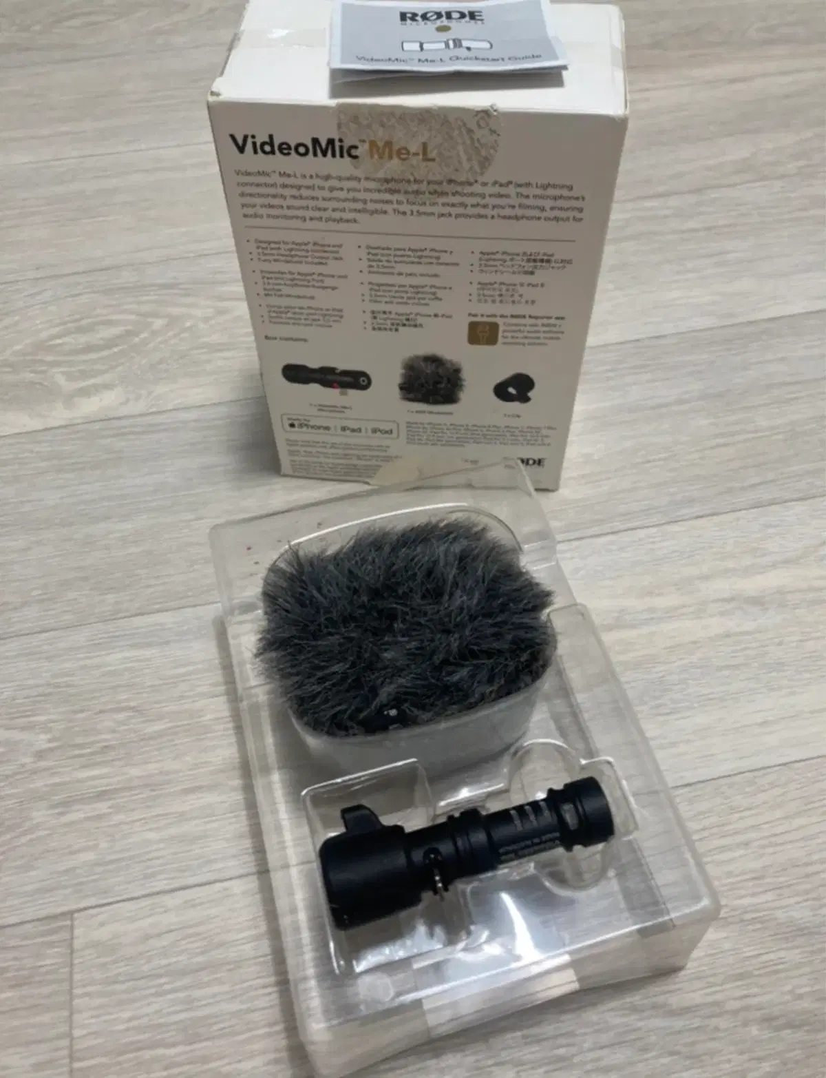 RODE VideoMic Me-L  아이폰 용 수음 마이크 팝니다.