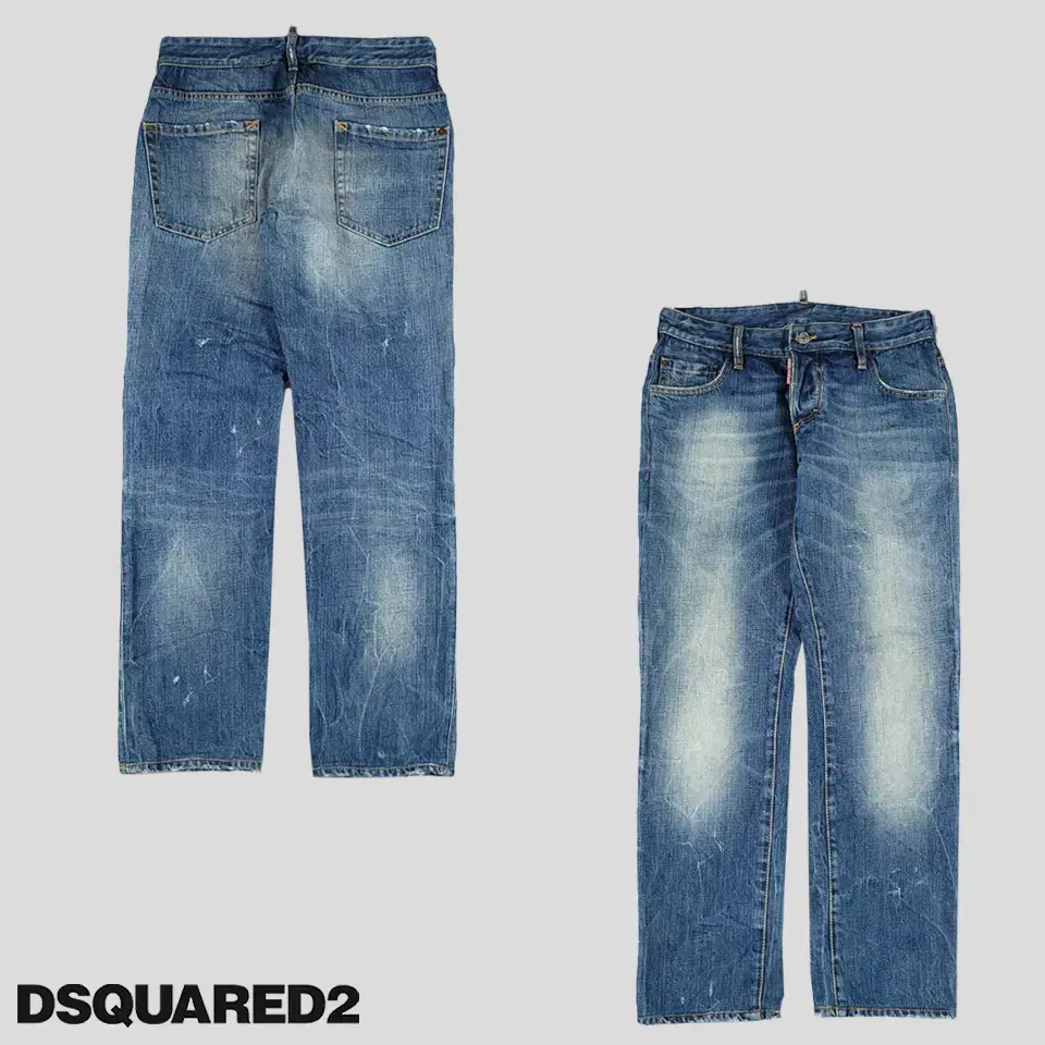 DSQUARED2 디스퀘어드2 11FW 라멘도 중청 워싱 페인티드 버튼플