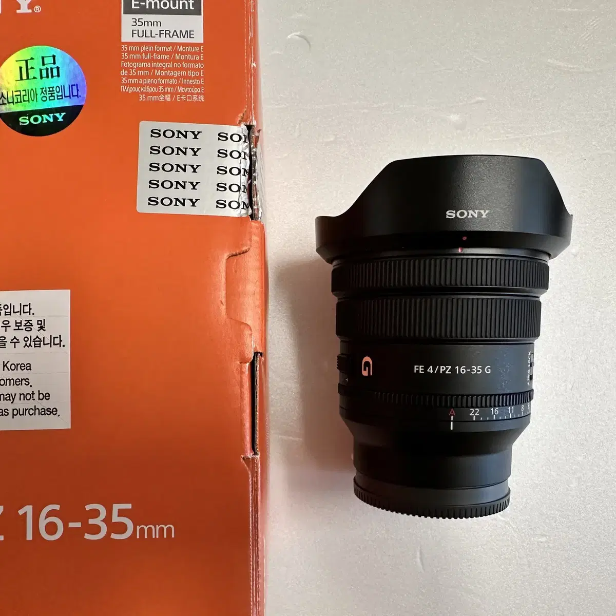 sony fe pz 16-35g f4 렌즈 팝니다