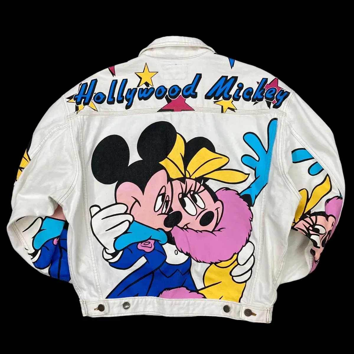 [L] Hollywood mickey 80s mickey and minnie tracker jacket