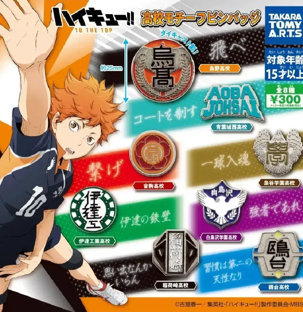 Haikyuu School Badge Badge Shiratorizawa Kamomedai