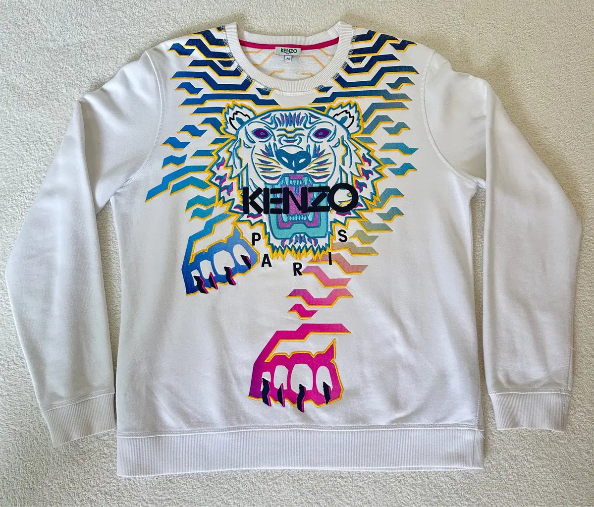 Kenzo Man to Man White Tiger Embroidery limited edition M