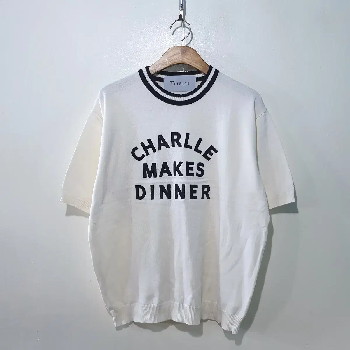 SS신상) Charlie 배색 반팔니트 3color