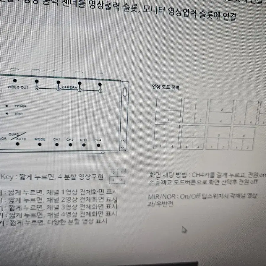 자동차 4채널 영상 분배기 영상 분활기