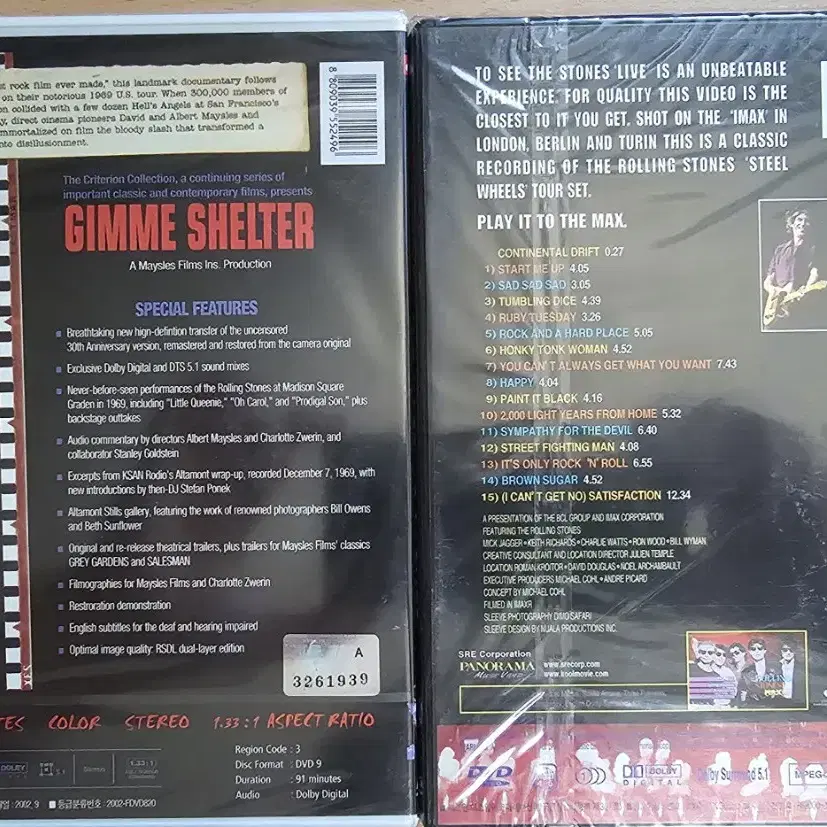 롤링 스톤즈 Rolling Stones 미개봉 2장  DVD