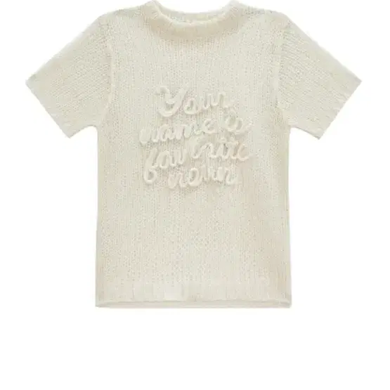 락케이크 Seethrough Embroidery Knit - Ivory