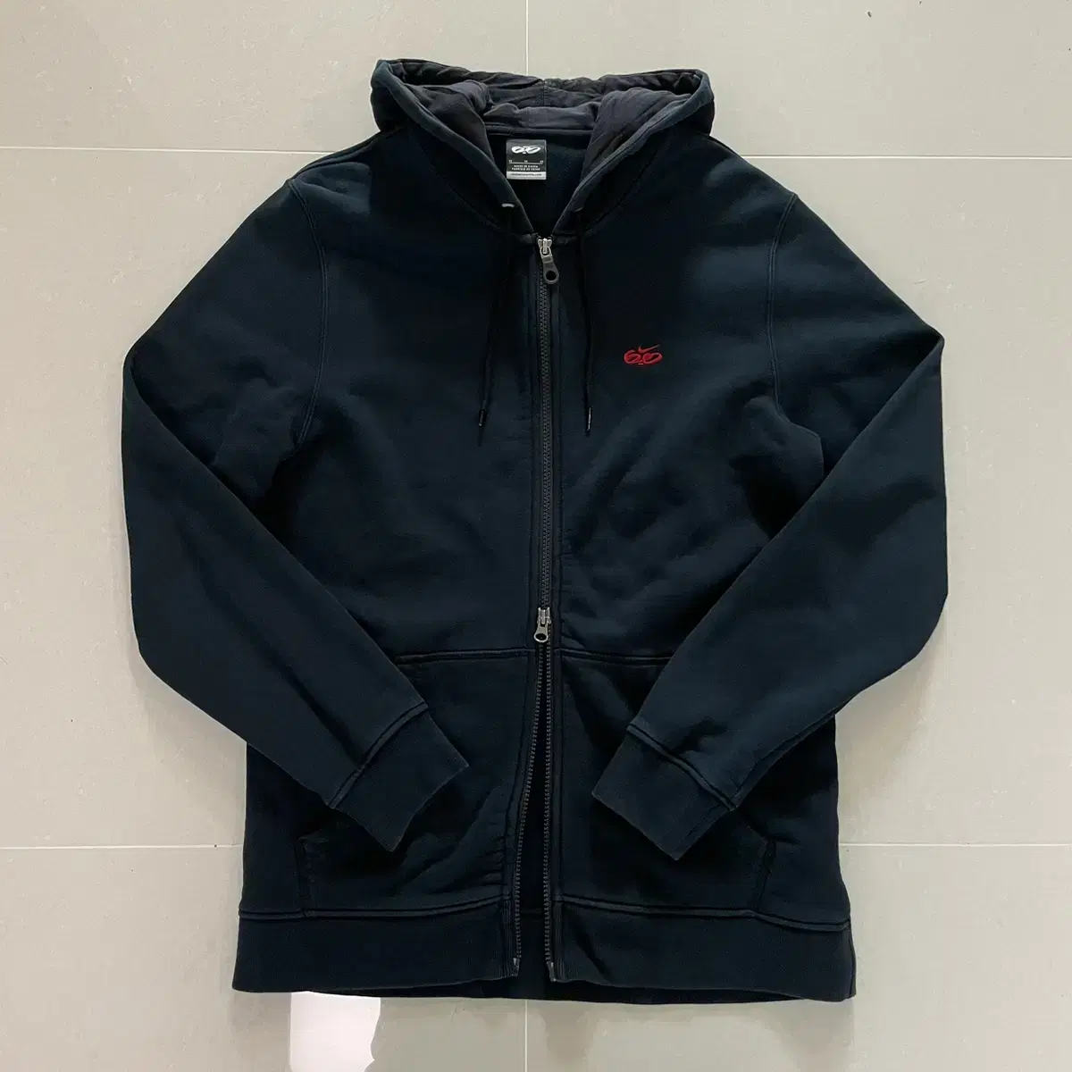 Genuine Nike Two Way Hooded Zip Up Navy Old School Jacket