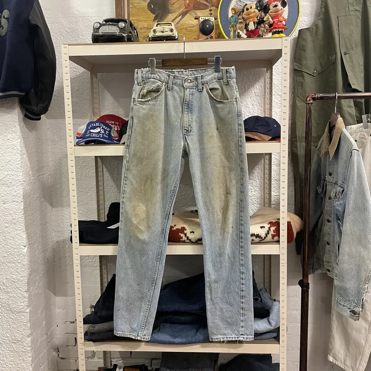 90s USA Vintage Levi's 505 Dirty Wash Denim Pants Jeans