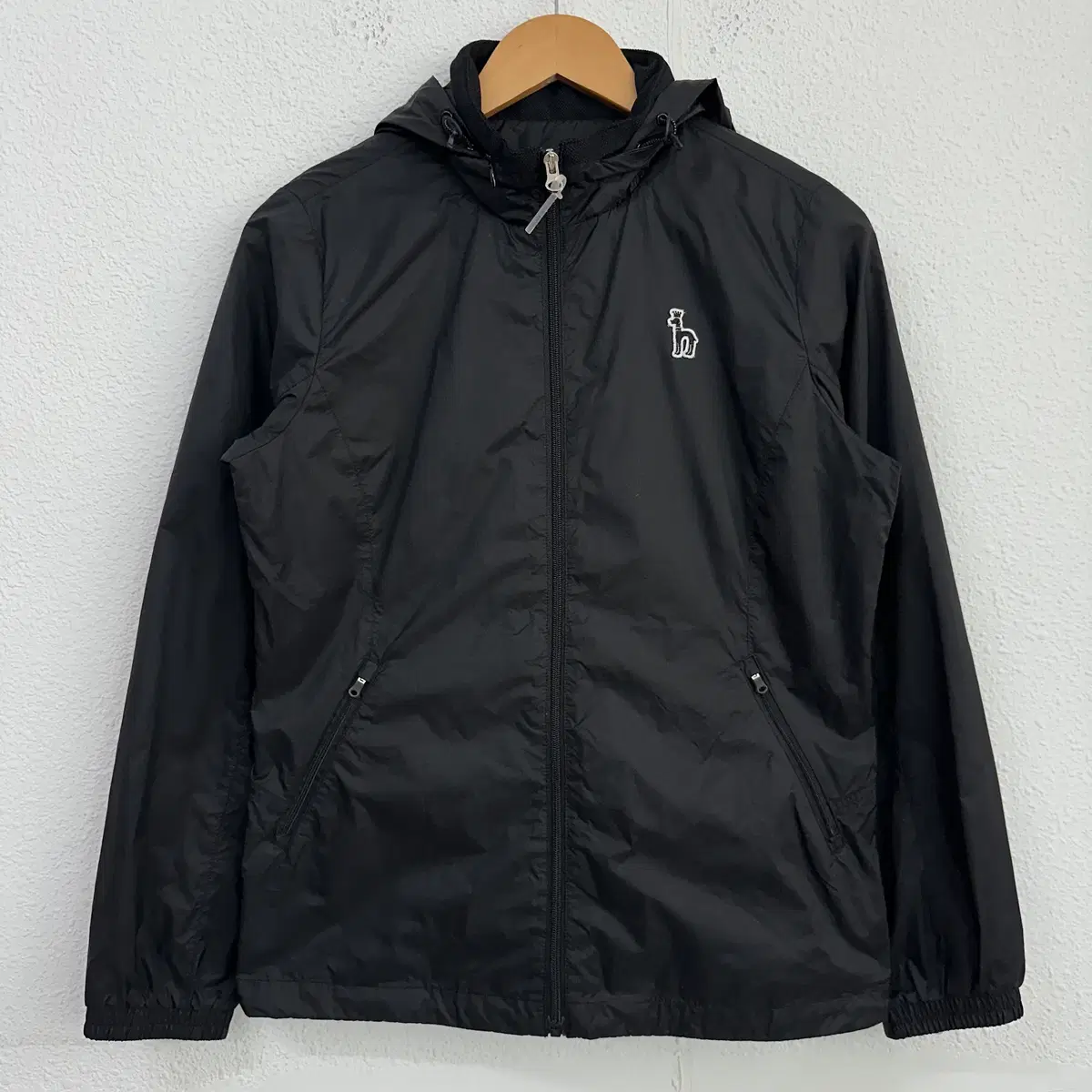 [95] Hedges Men's Hooded Windbreaker Jacket Black 8658