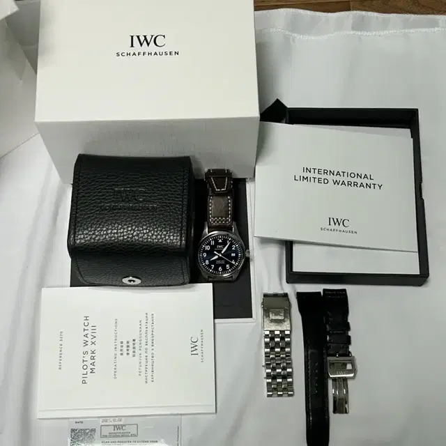 IWC 마크 18 어린왕자 40mm 메탈 모델 (가죽 스트랩 포함)