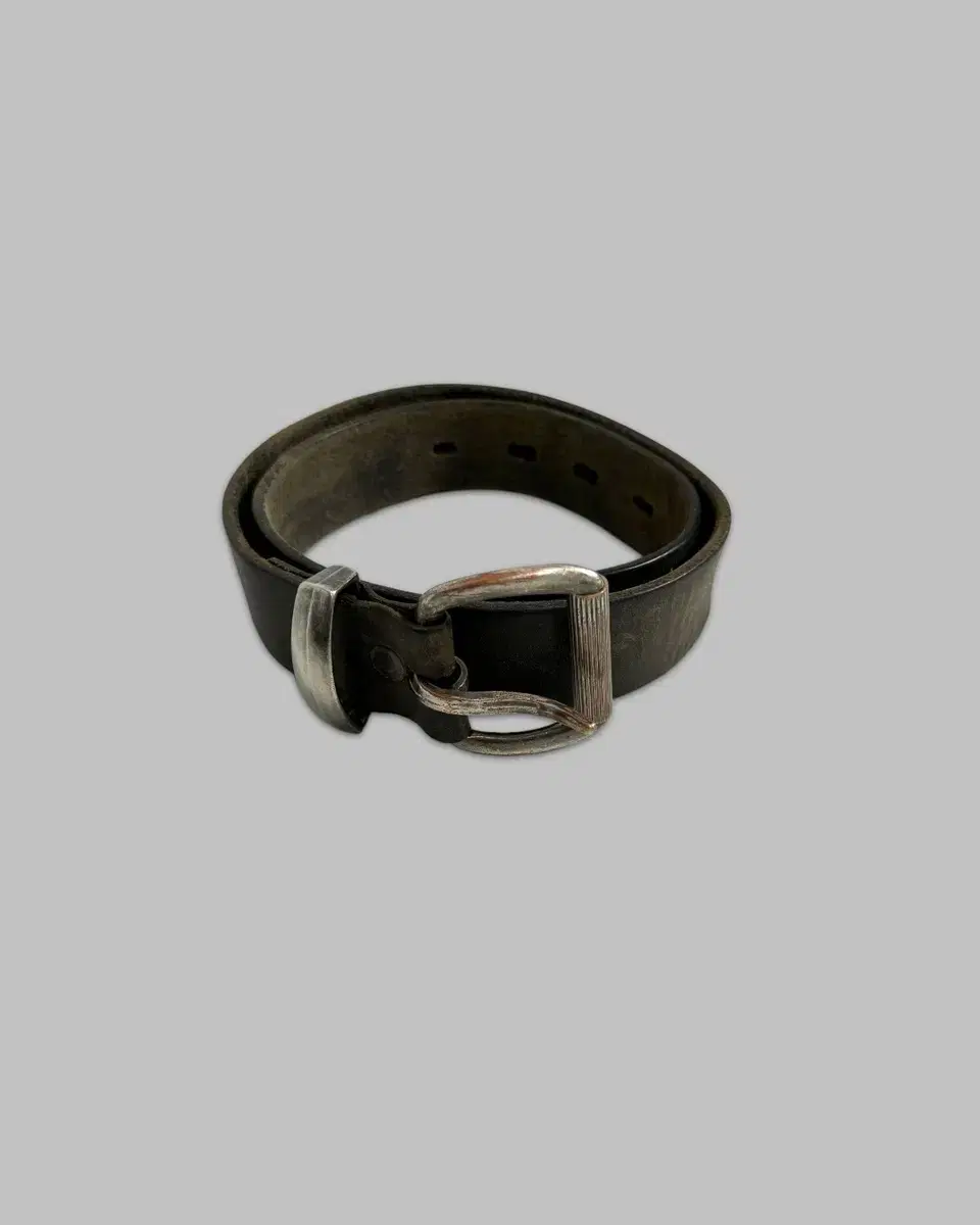 vintage rotating buckle leather belt