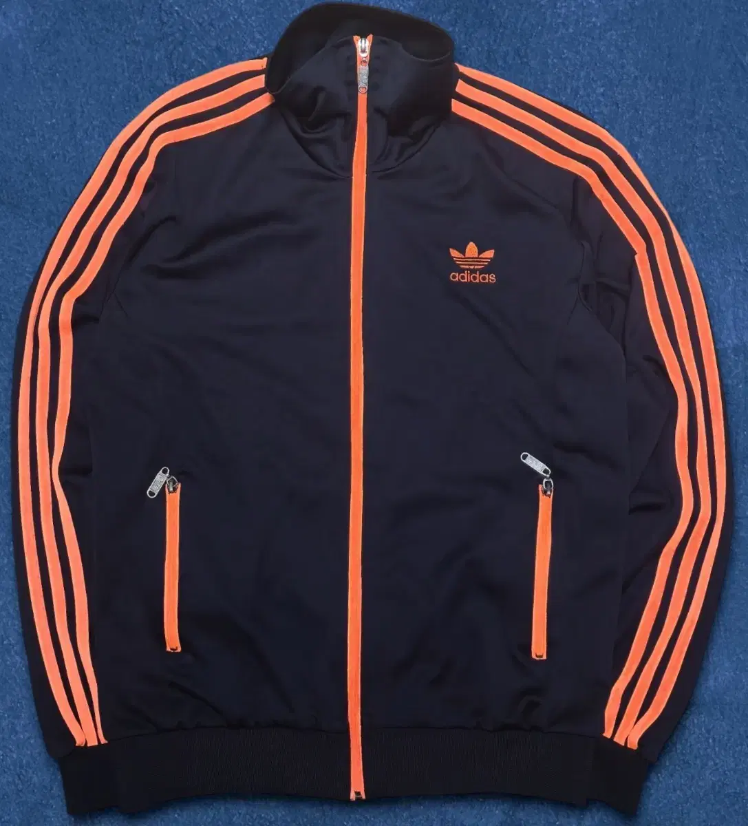 [OG] Adidas Firebird Navy.Orange Track Top Jersey [XL]