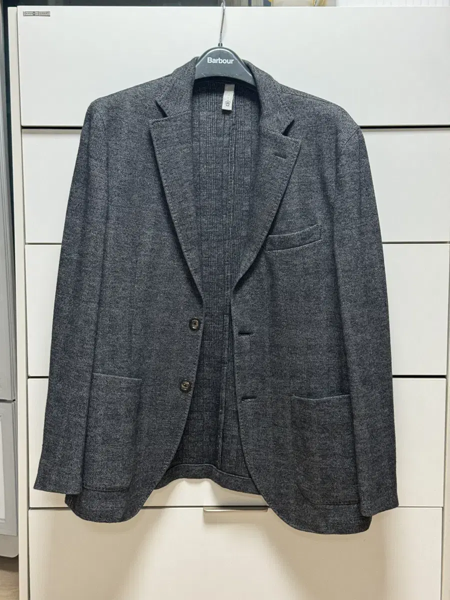 Massimo Dutti Glencheck Charcoal Jacket