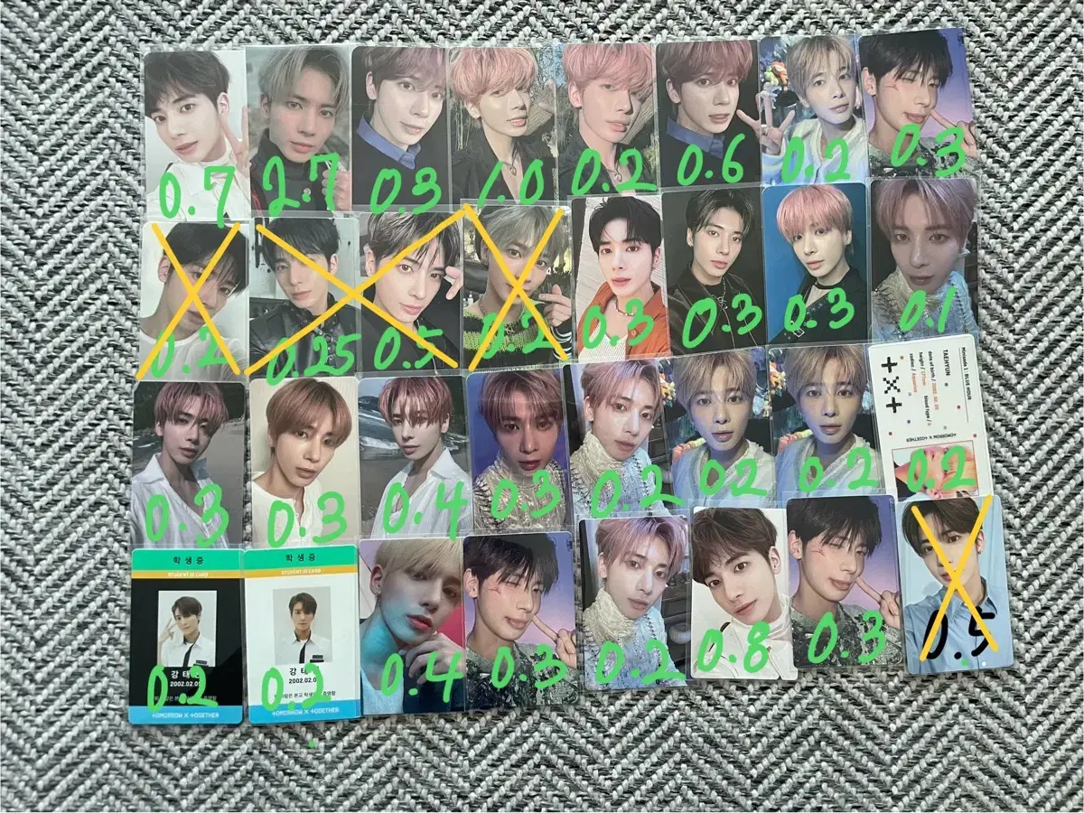 Txt txt photocard sell yeonjun soobin beomgyu taehyun hueningkai nayeon