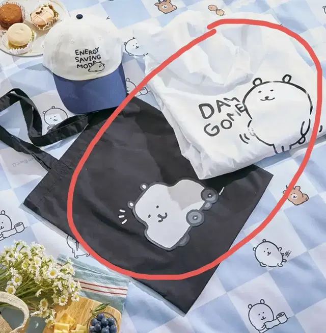 일괄) 담곰이 윈드브레이커 바람막이 + 에코백 농담곰 스파오