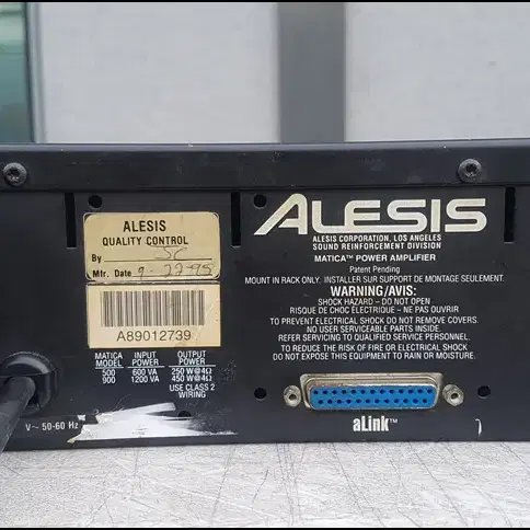 ALESIS MATICA 900 중고 파워앰프