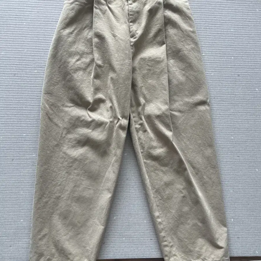 one tuck peach cotton wide pants