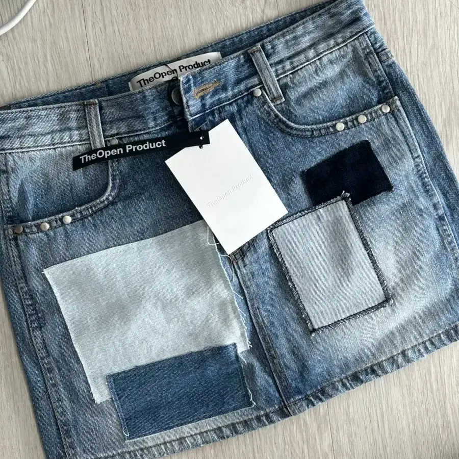 오픈와이와이 데님 스커트 PATCHWORK DENIM MINI SKIRT