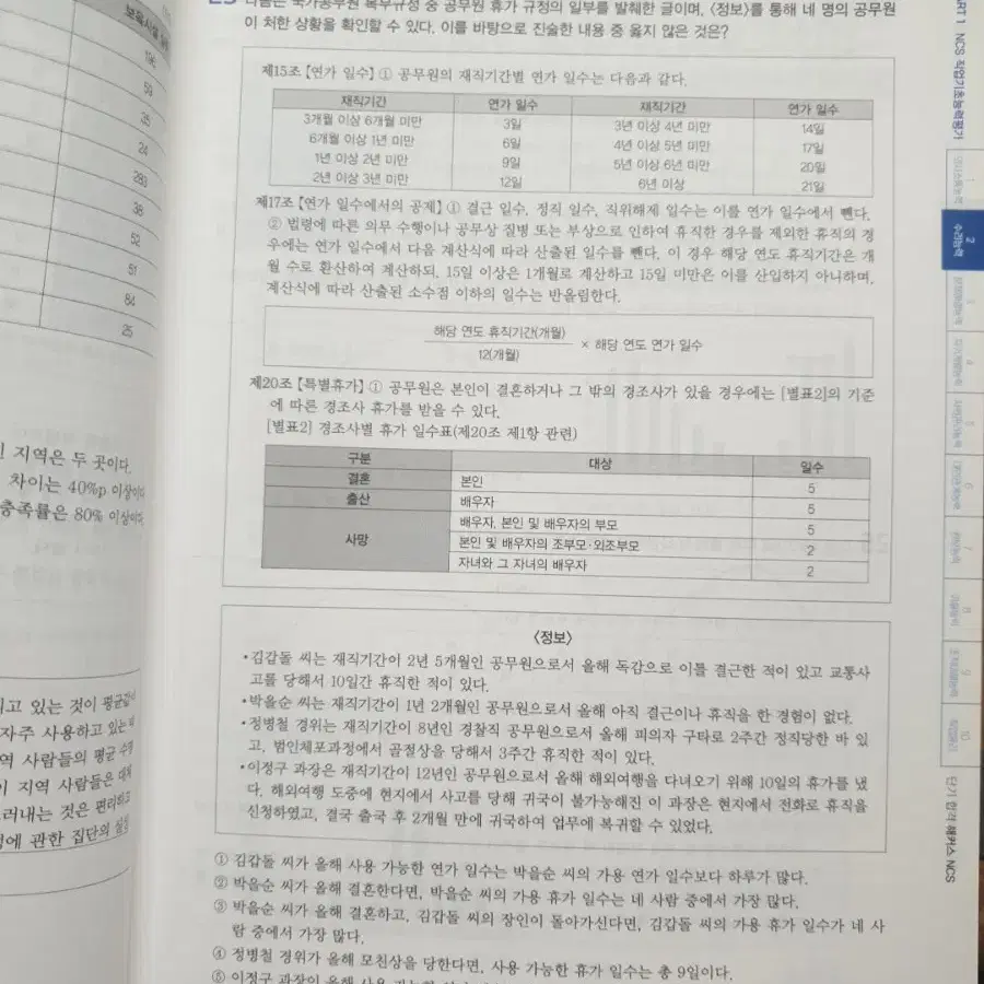 수험서 NCS 직업기초능력평가+직무수행능력평가(단기합격 해커스)