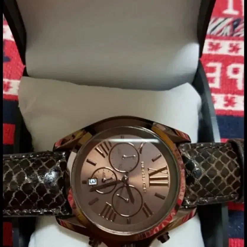 마이클코어스 michael kors 멀티크로노 쿼츠 쵸컬릿톤 45