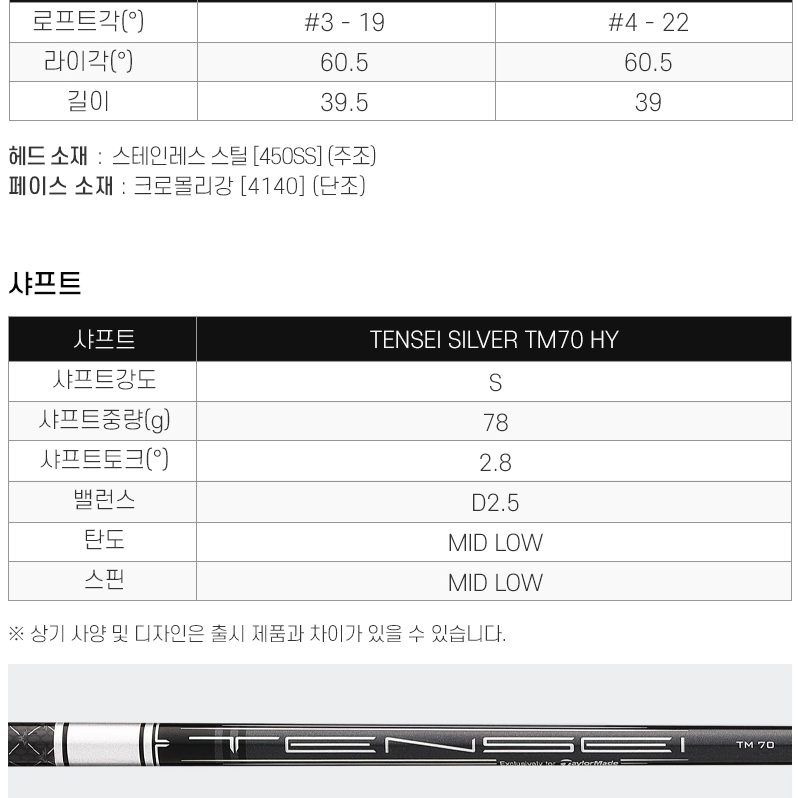 테일러메이드 스텔스 DHY 드라이빙 아이언