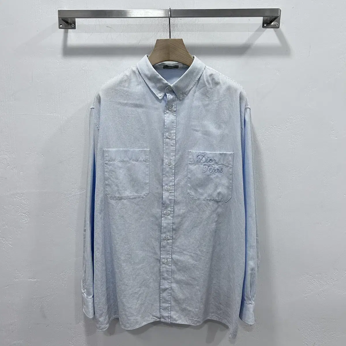 Dior Denim Tears Stripe Overcoat Shirt Jacket / 43