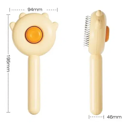 고양이 계란빗 원터치 브러쉬