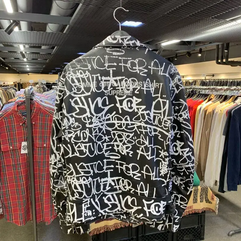 SUPREME 꼼데가르송 SCHOTT 자켓 L XM02352