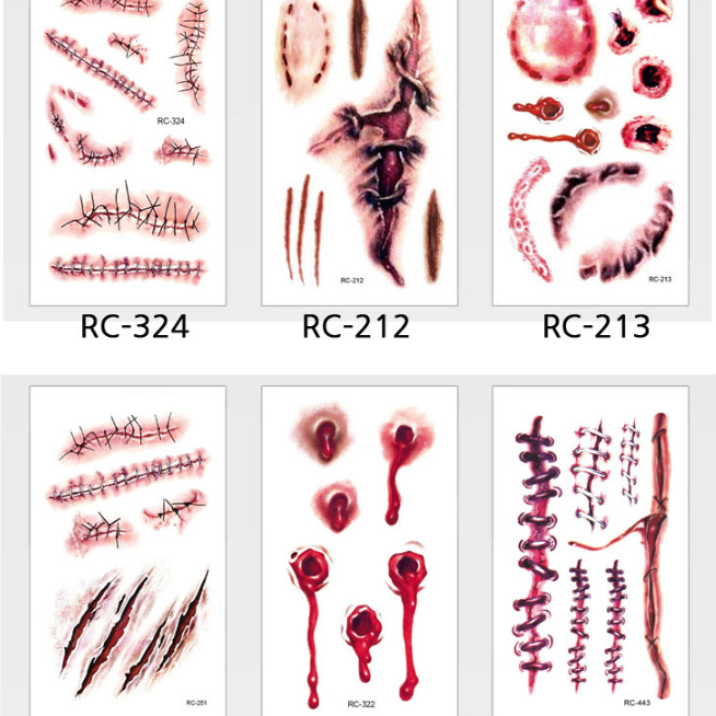 타투스티커 할로윈 상처 흉터 문신 RC-324