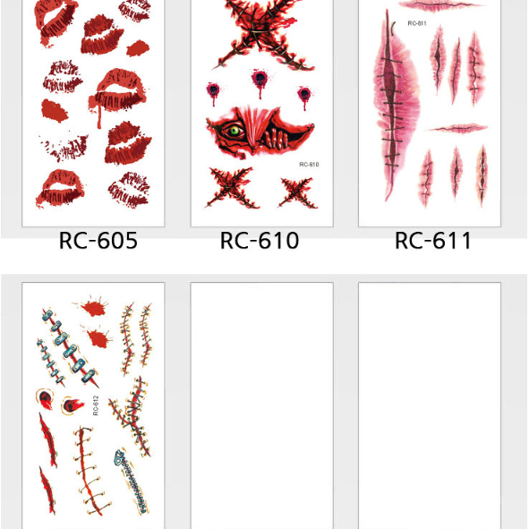 타투스티커 할로윈 상처 흉터 문신 RC-324