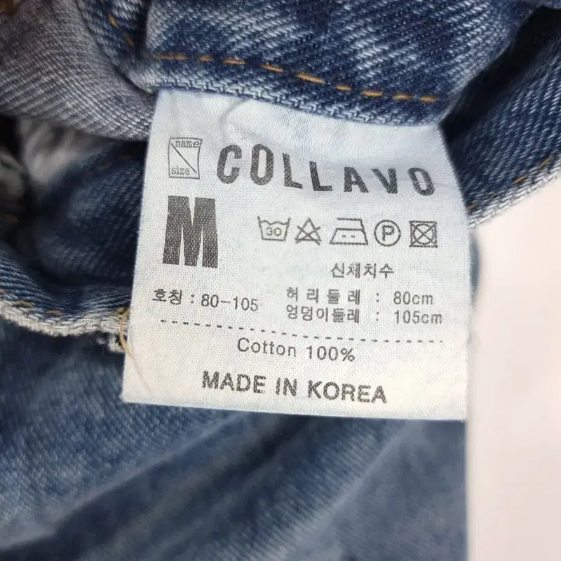 만원샵 빈티지 사이드라인 크롭 데님팬츠 M00108 SIZE : 31인치