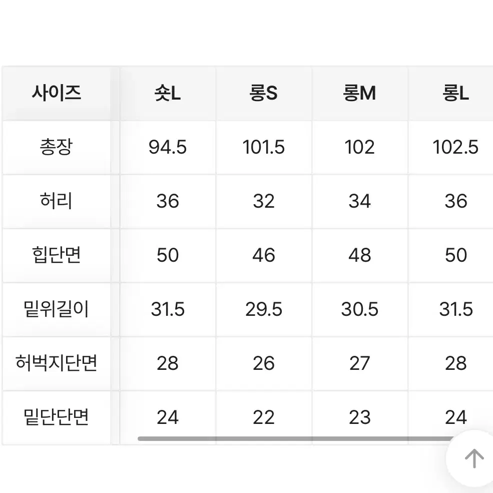 핏시 페퍼블루 와이드 데님 팬츠 (롱S)