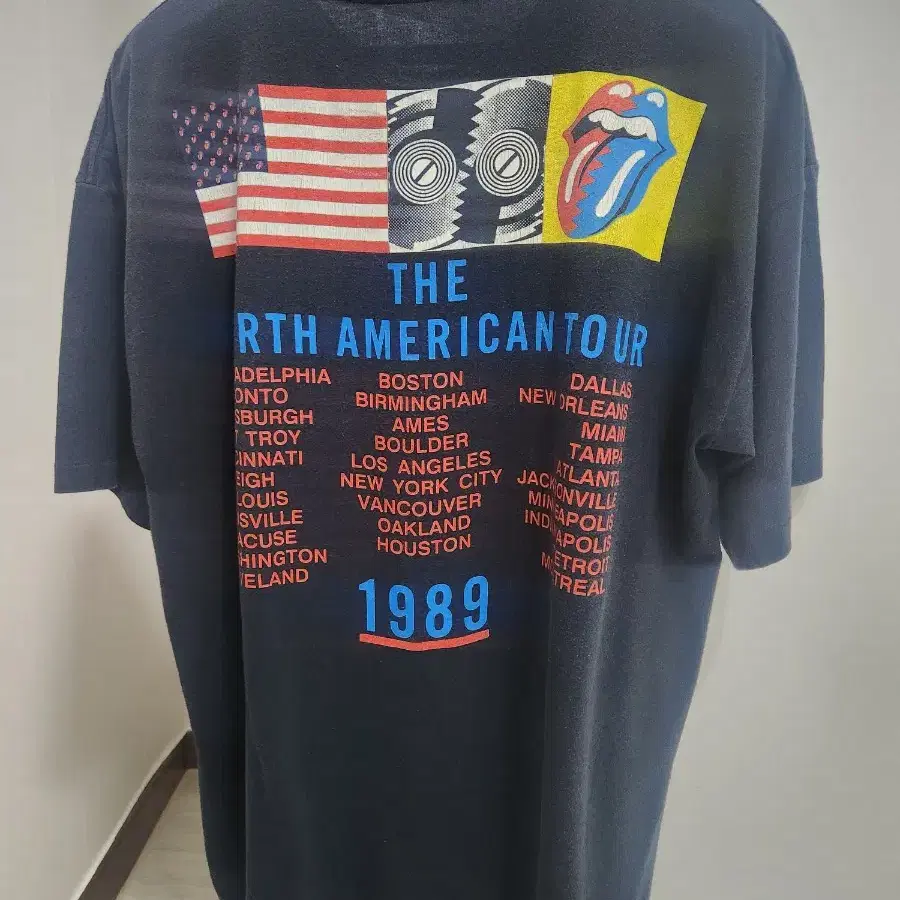 [XL]80s 롤링스톤즈 투어티  made in usa