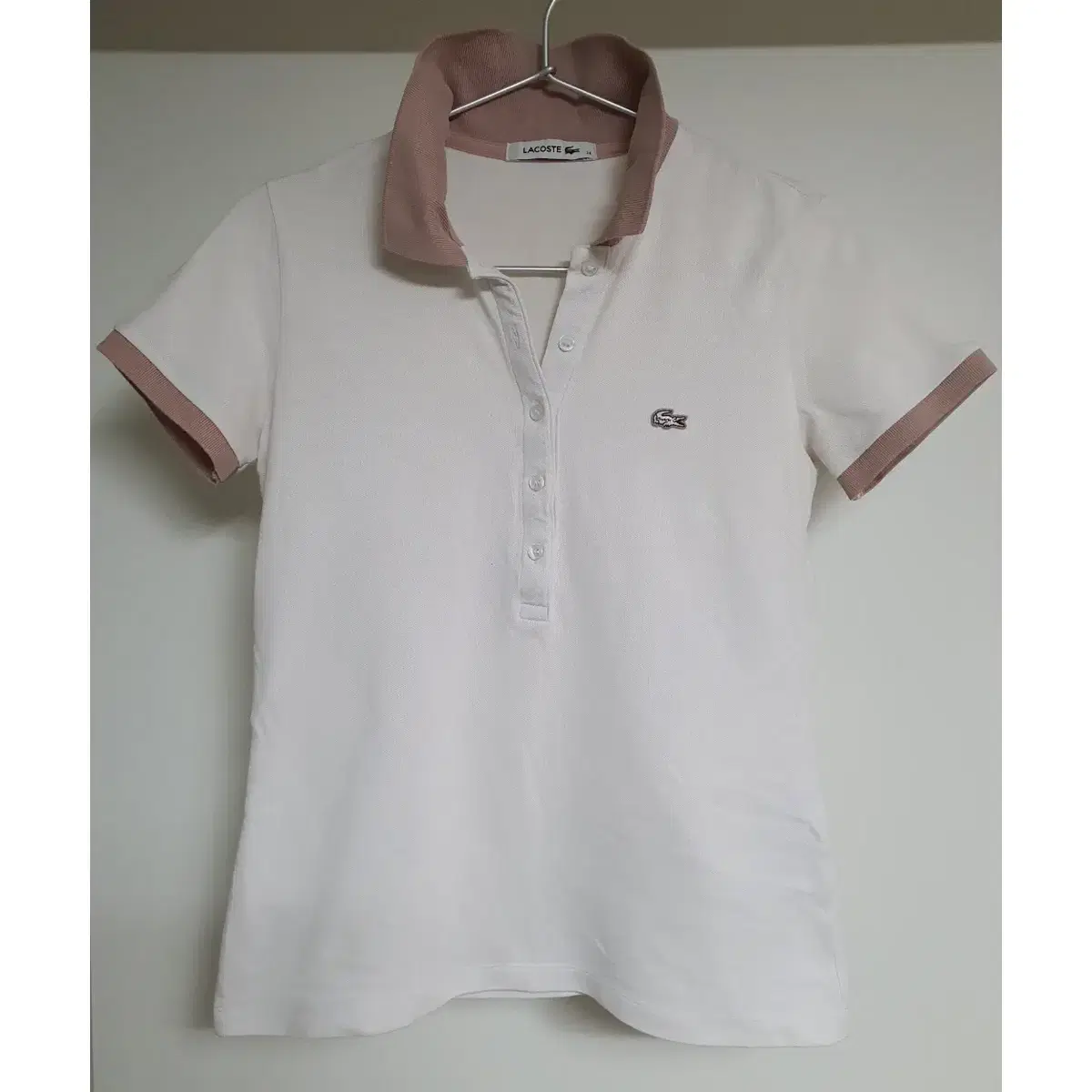 Lacoste 34 Women55 size Pink Beige Kara T-shirt