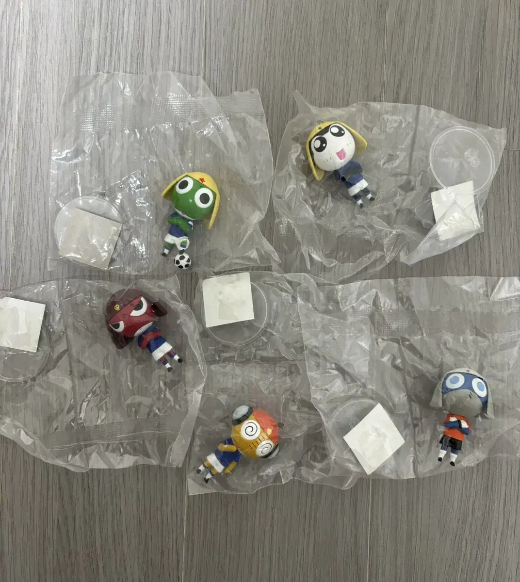 Keroro Soccer Figures Caracel Set Unsealed