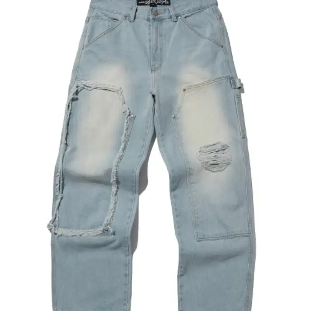 무신사 suade damaged double knee pants