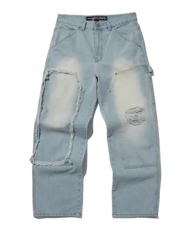 무신사 suade damaged double knee pants