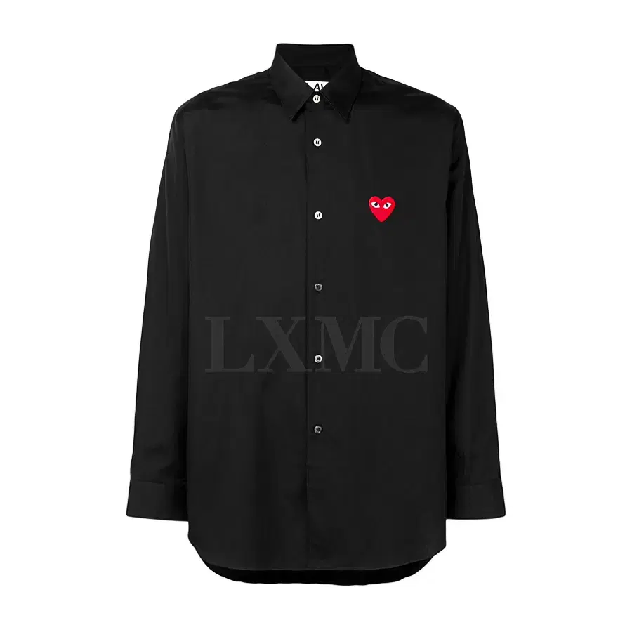 Comme des Garçons Song Shirt Heart Waffen Play CDG Black Shirt AX-B002